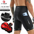 Shorts de Ciclismo Masculino X-TIGER com Bolso Traseiro - Bermuda com Forro de Gel 5D para Ciclismo de Montanha e Estrada, Meio-Comprimento, Justa ao Corpo