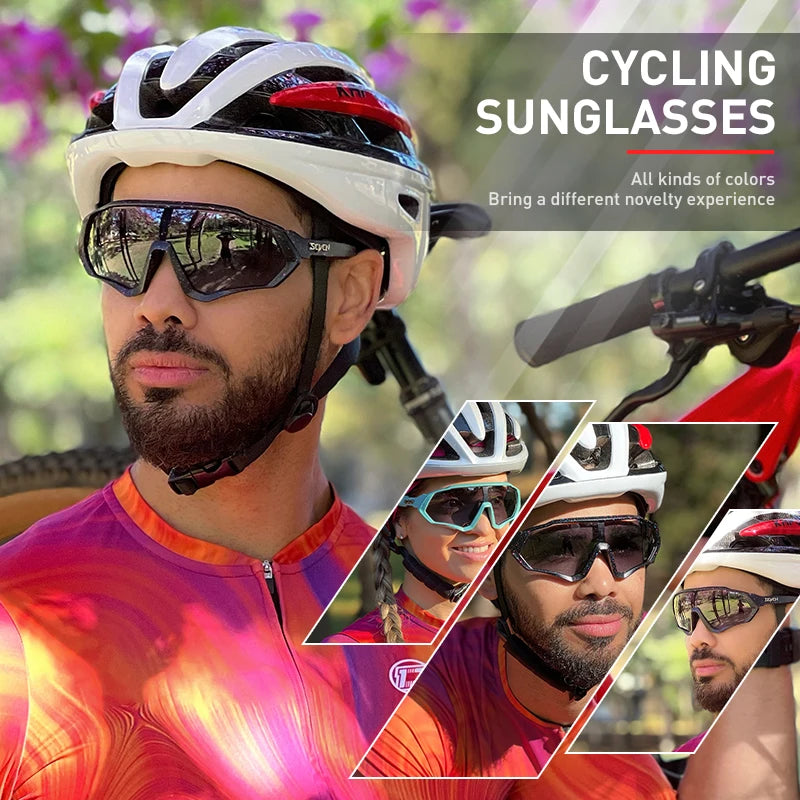 Óculos de Sol Fotocromáticos para Ciclismo, Óculos para Esportes ao Ar Livre, Proteção UV400, Óculos de Segurança para Bicicleta.