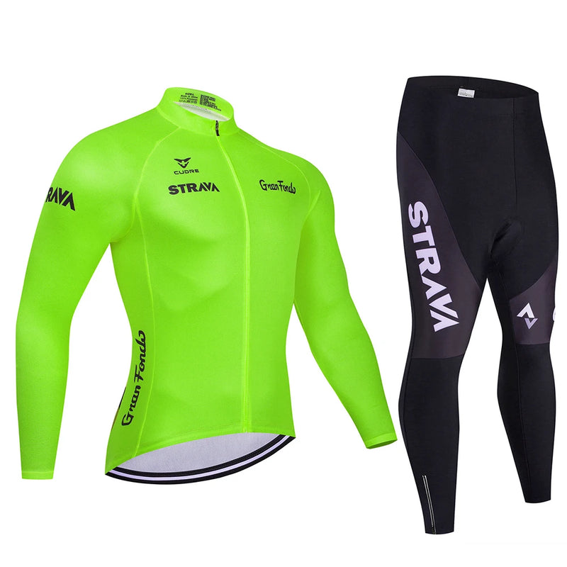 Conjunto de Ciclismo Masculina STRAVA 2024.